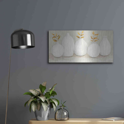 Luxe Metal Art 'Autumn Still Life I' by Cindy Jacobs, Metal Wall Art,24x12