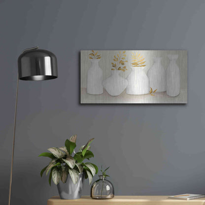 Luxe Metal Art 'Autumn Still Life II' by Cindy Jacobs, Metal Wall Art,24x12