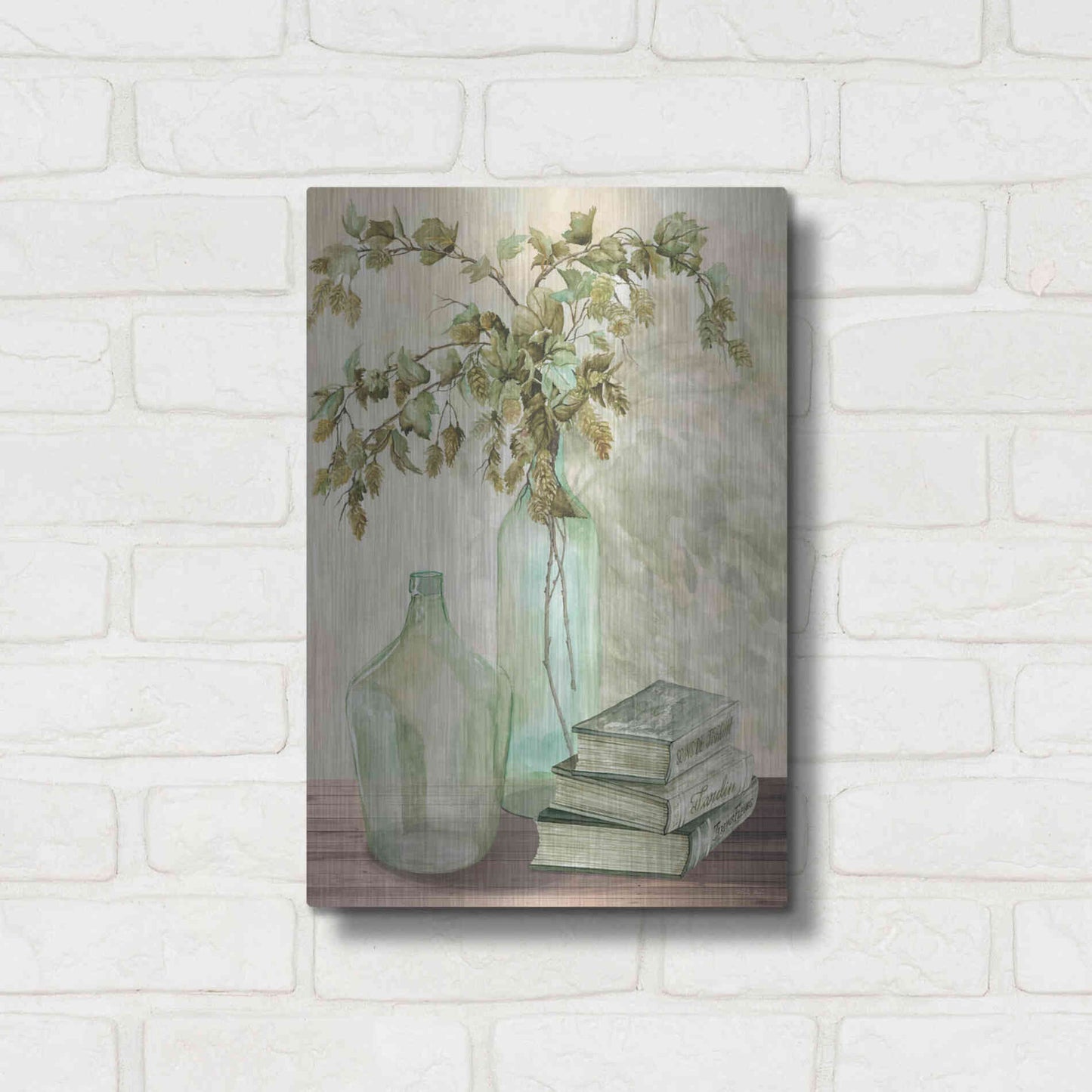 Luxe Metal Art 'Feeling Hoppy' by Cindy Jacobs, Metal Wall Art,12x16