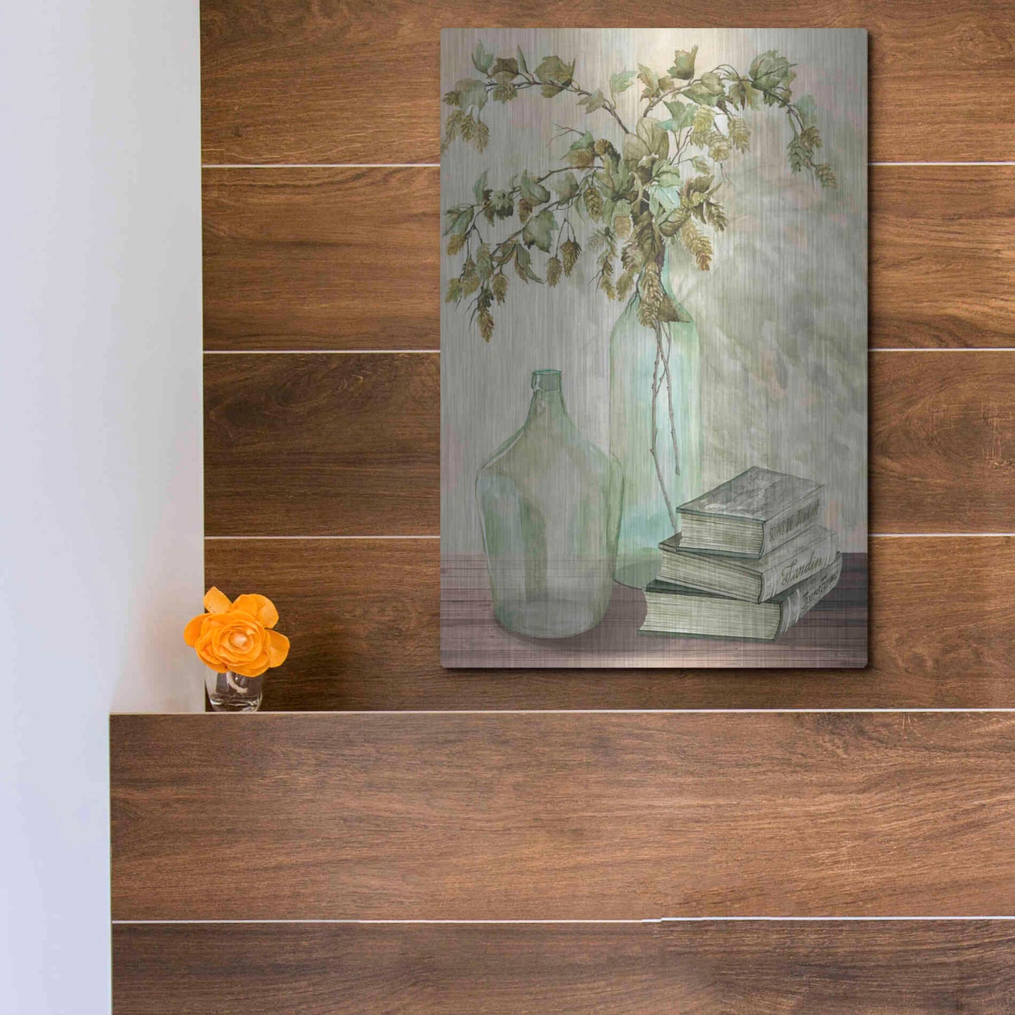 Luxe Metal Art 'Feeling Hoppy' by Cindy Jacobs, Metal Wall Art,12x16