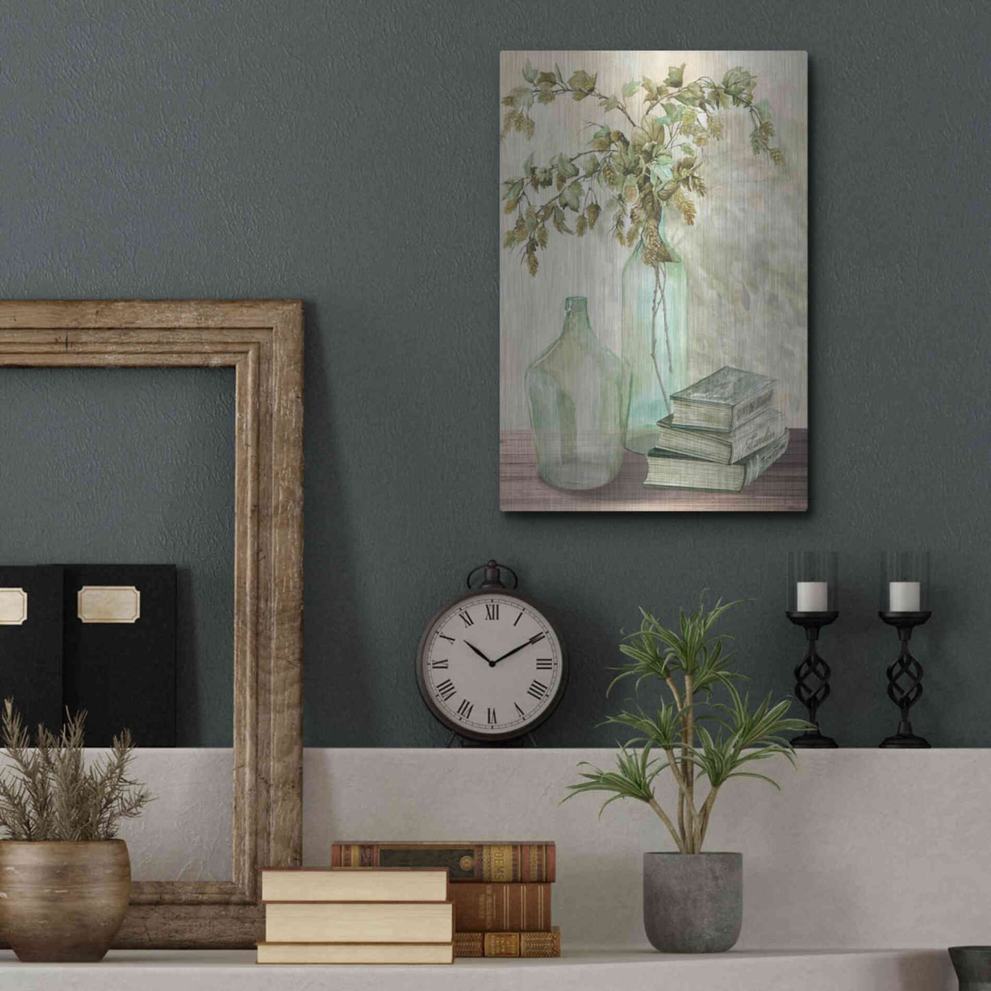 Luxe Metal Art 'Feeling Hoppy' by Cindy Jacobs, Metal Wall Art,12x16