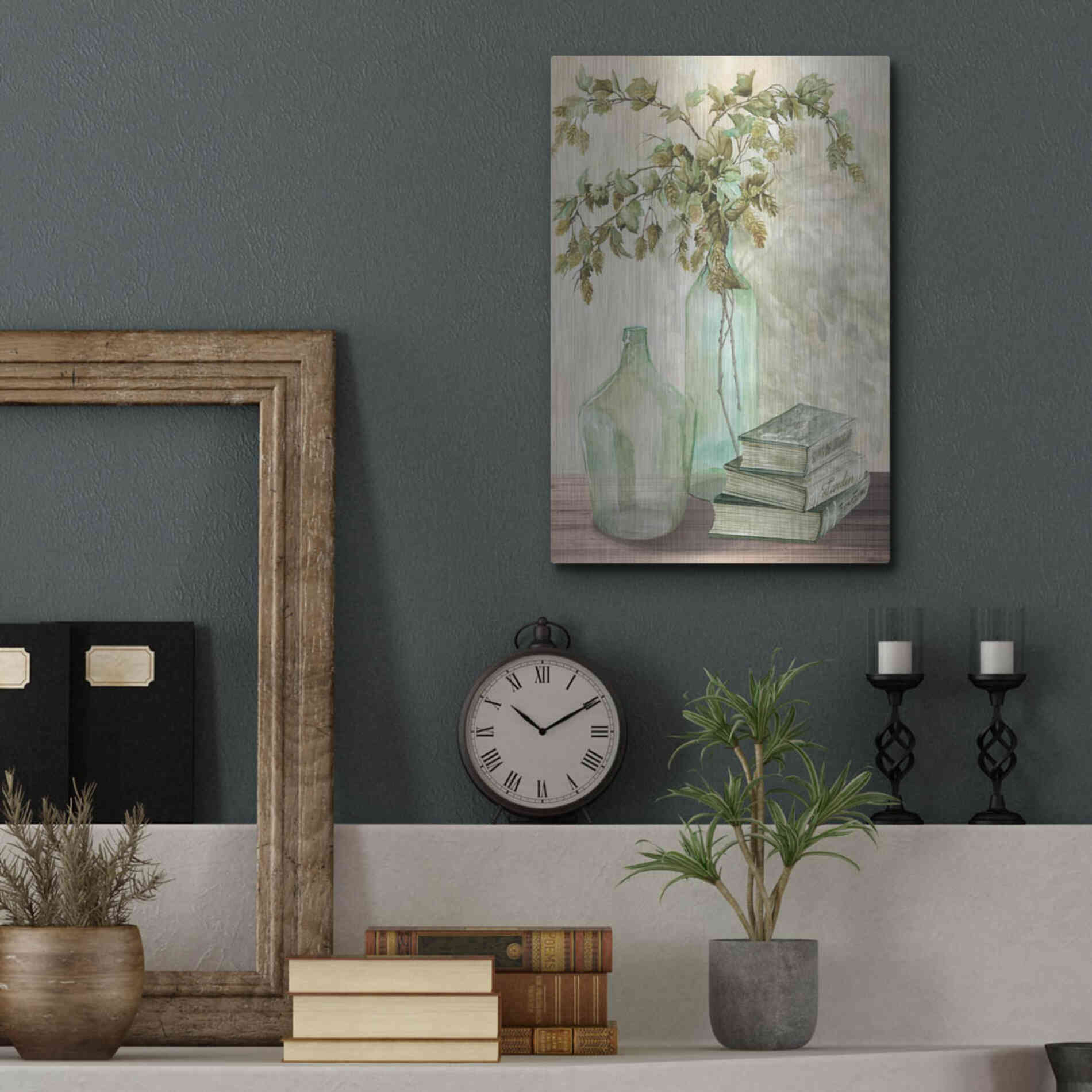 Luxe Metal Art 'Feeling Hoppy' by Cindy Jacobs, Metal Wall Art,12x16