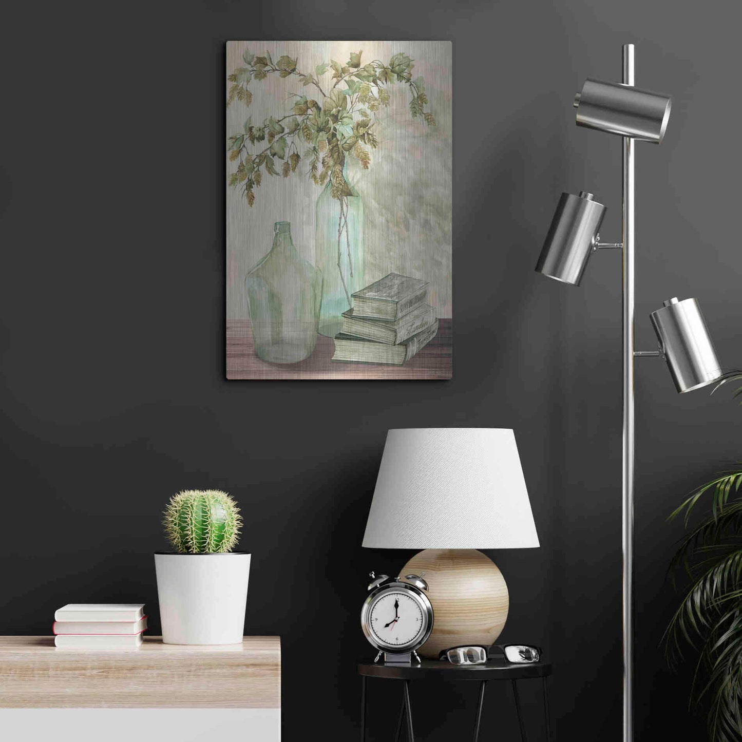 Luxe Metal Art 'Feeling Hoppy' by Cindy Jacobs, Metal Wall Art,16x24