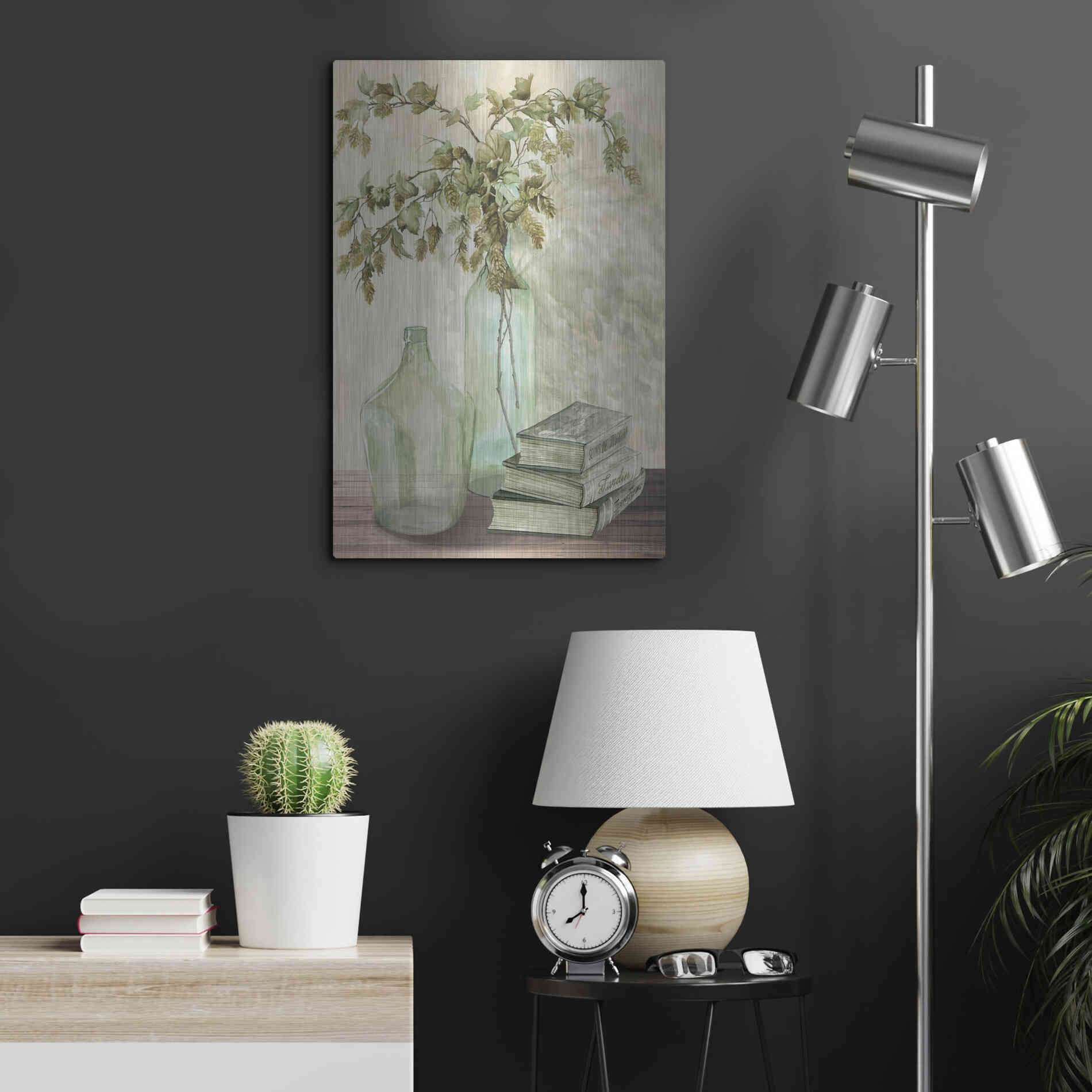 Luxe Metal Art 'Feeling Hoppy' by Cindy Jacobs, Metal Wall Art,16x24