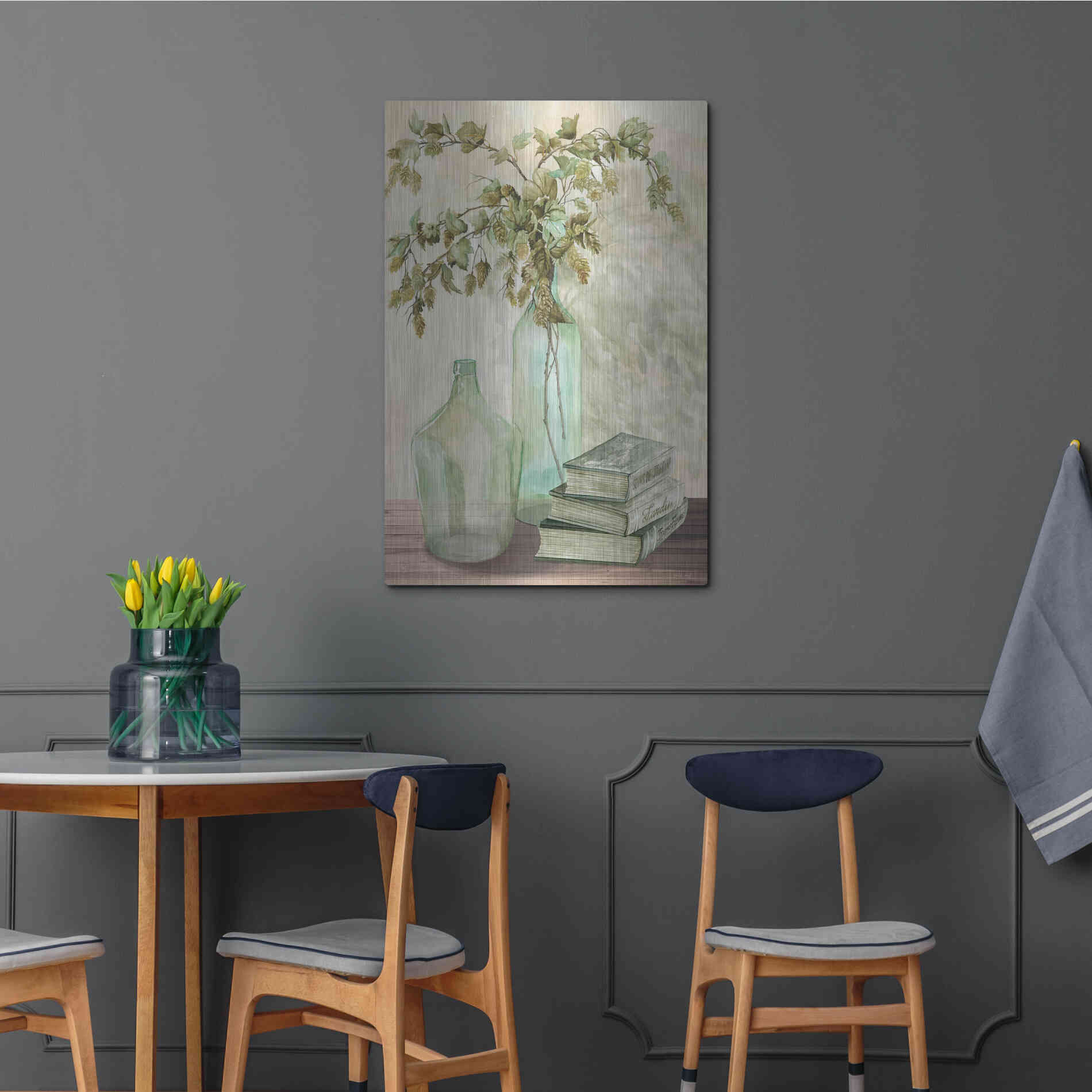 Luxe Metal Art 'Feeling Hoppy' by Cindy Jacobs, Metal Wall Art,24x36