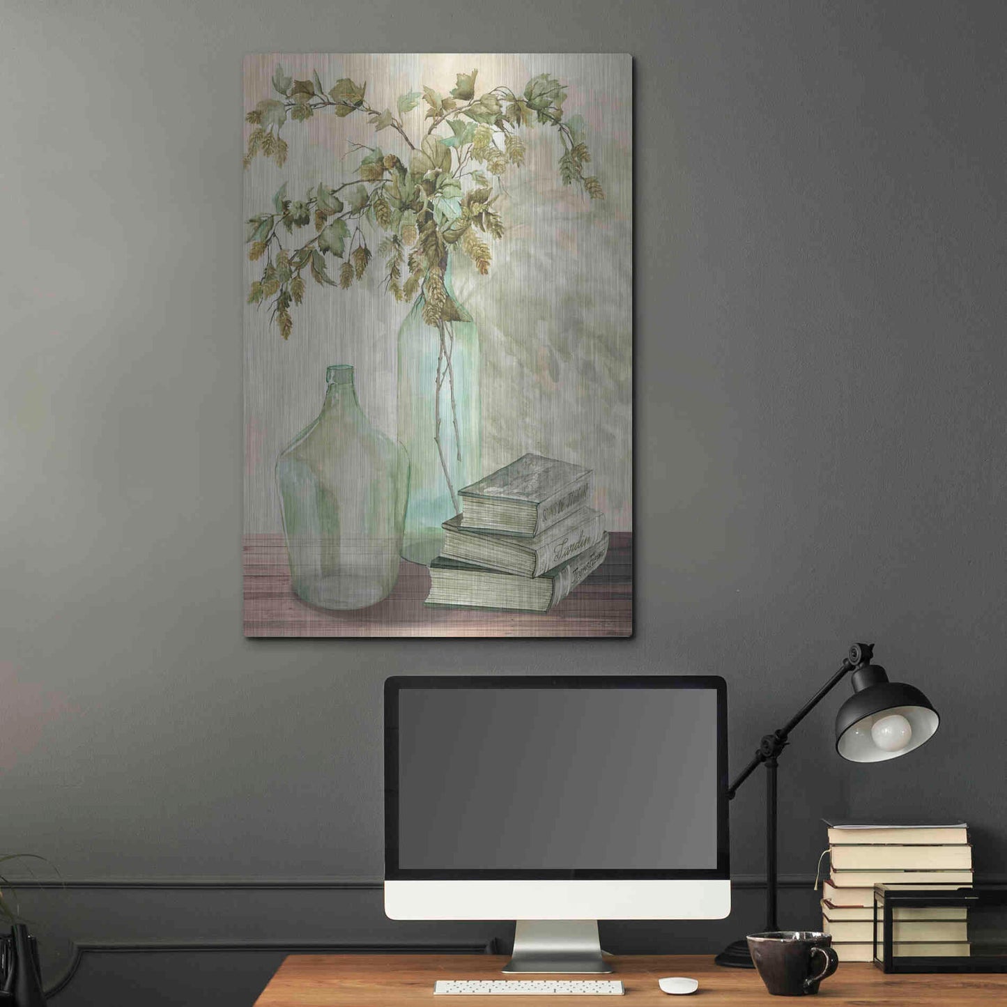 Luxe Metal Art 'Feeling Hoppy' by Cindy Jacobs, Metal Wall Art,24x36