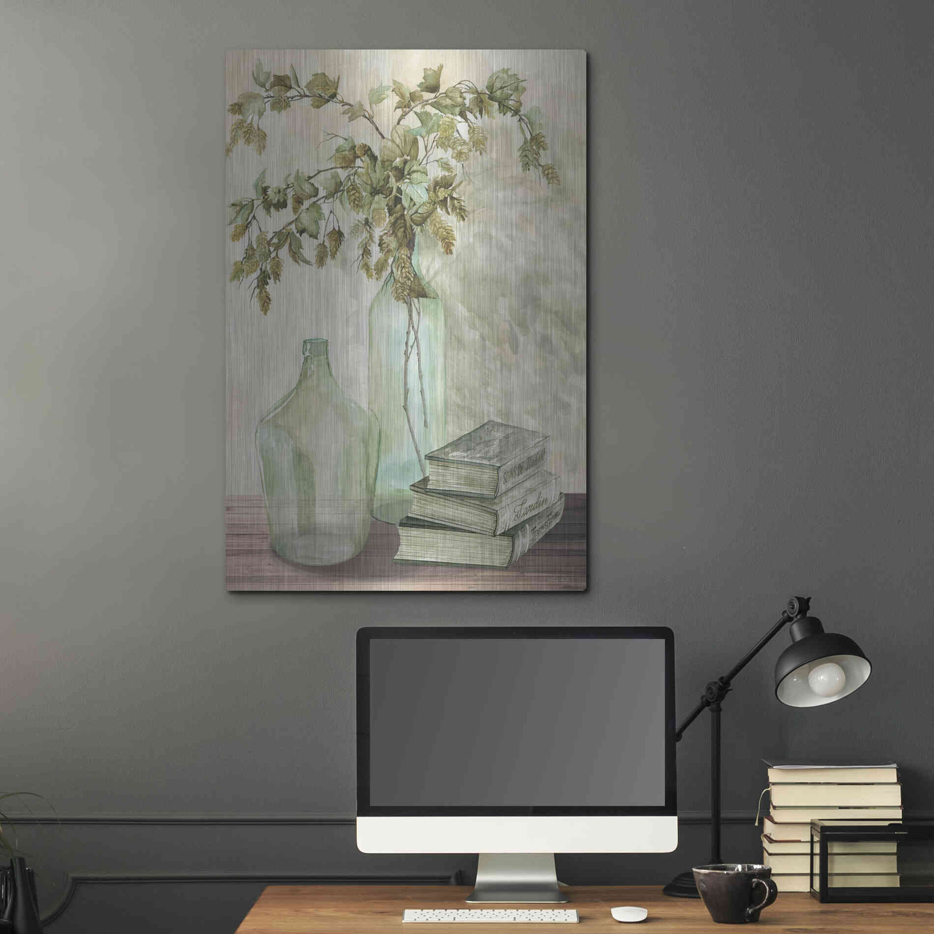 Luxe Metal Art 'Feeling Hoppy' by Cindy Jacobs, Metal Wall Art,24x36