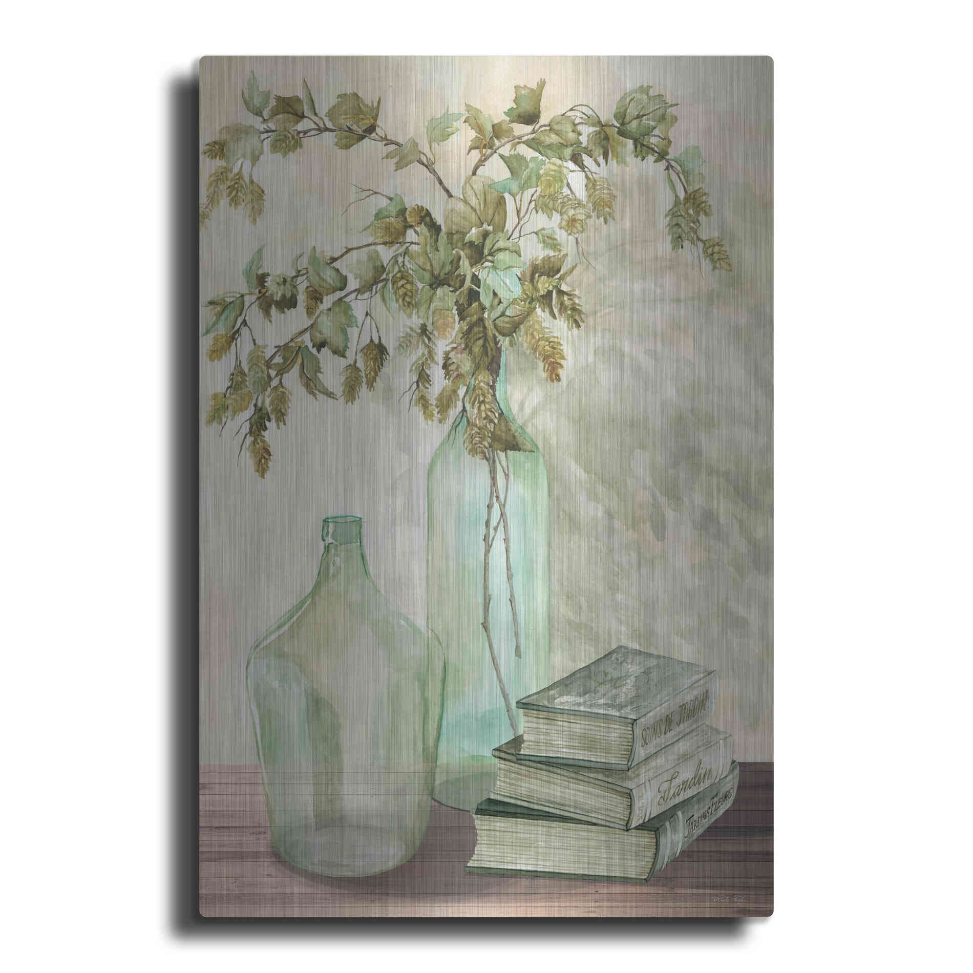 Luxe Metal Art 'Feeling Hoppy' by Cindy Jacobs, Metal Wall Art