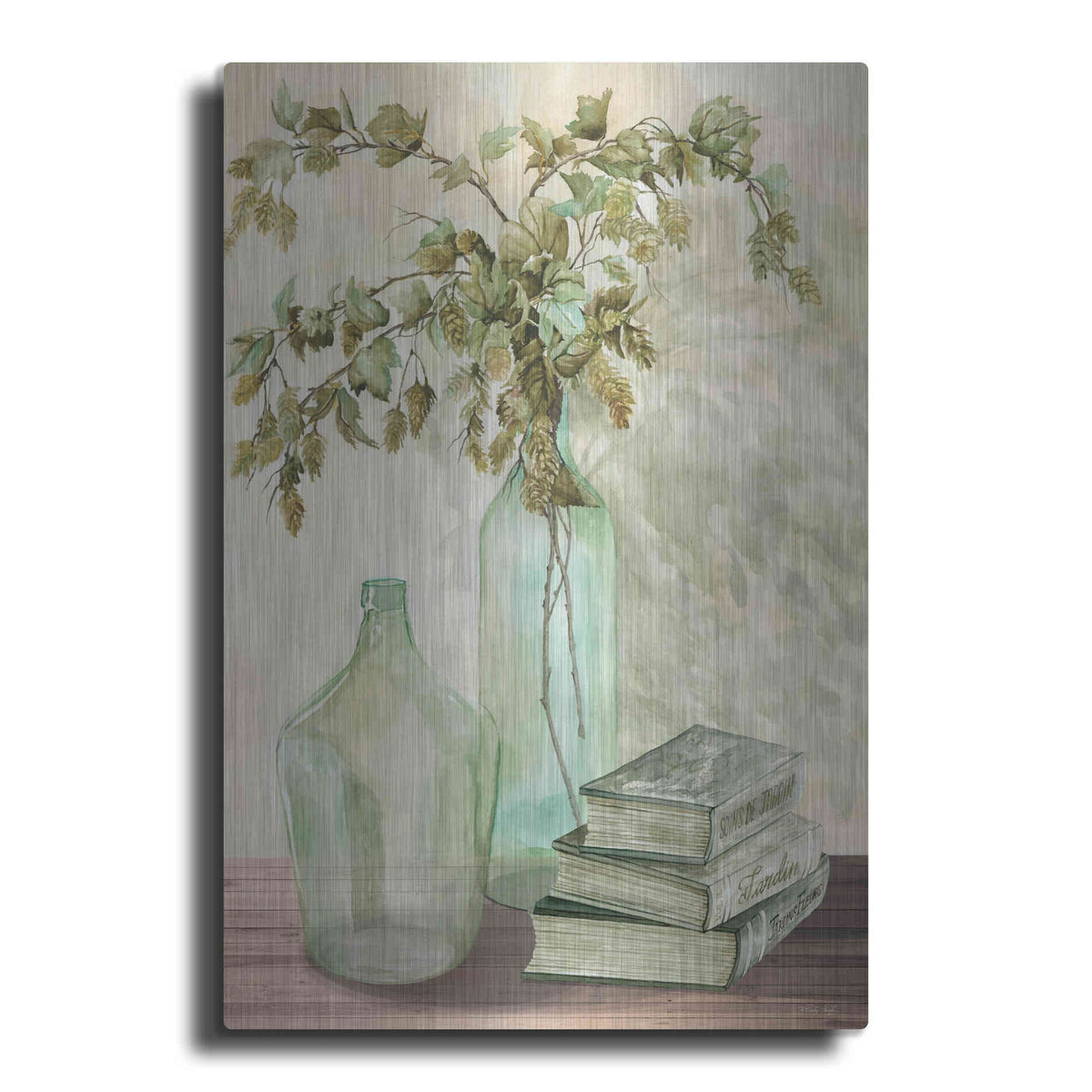 Luxe Metal Art 'Feeling Hoppy' by Cindy Jacobs, Metal Wall Art