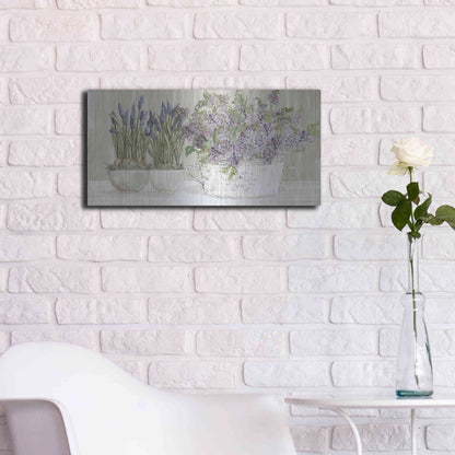 Luxe Metal Art 'Life is Better with Flowers' by Cindy Jacobs, Metal Wall Art,24x12