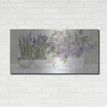 Luxe Metal Art 'Life is Better with Flowers' by Cindy Jacobs, Metal Wall Art,48x24