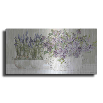 Luxe Metal Art 'Life is Better with Flowers' by Cindy Jacobs, Metal Wall Art