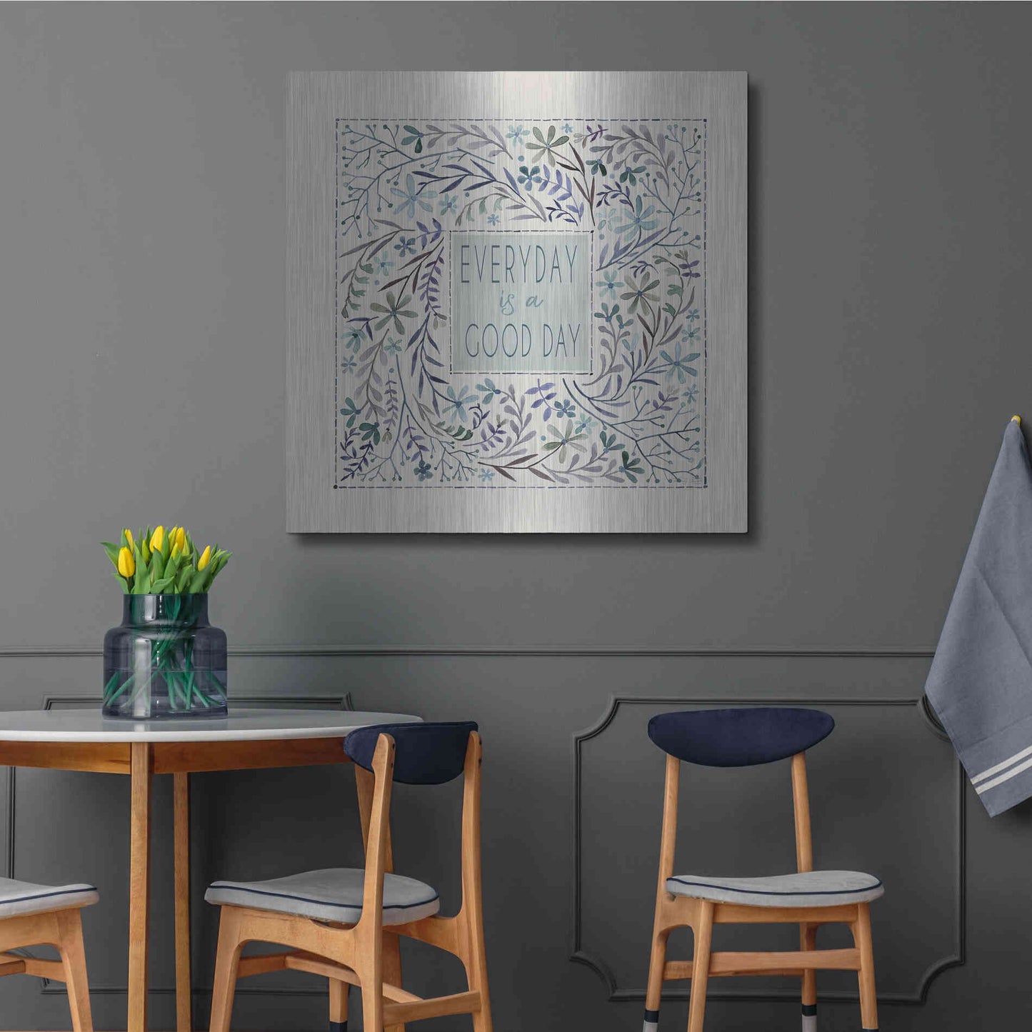 Luxe Metal Art 'Every Day is a Good Day' by Cindy Jacobs, Metal Wall Art,36x36