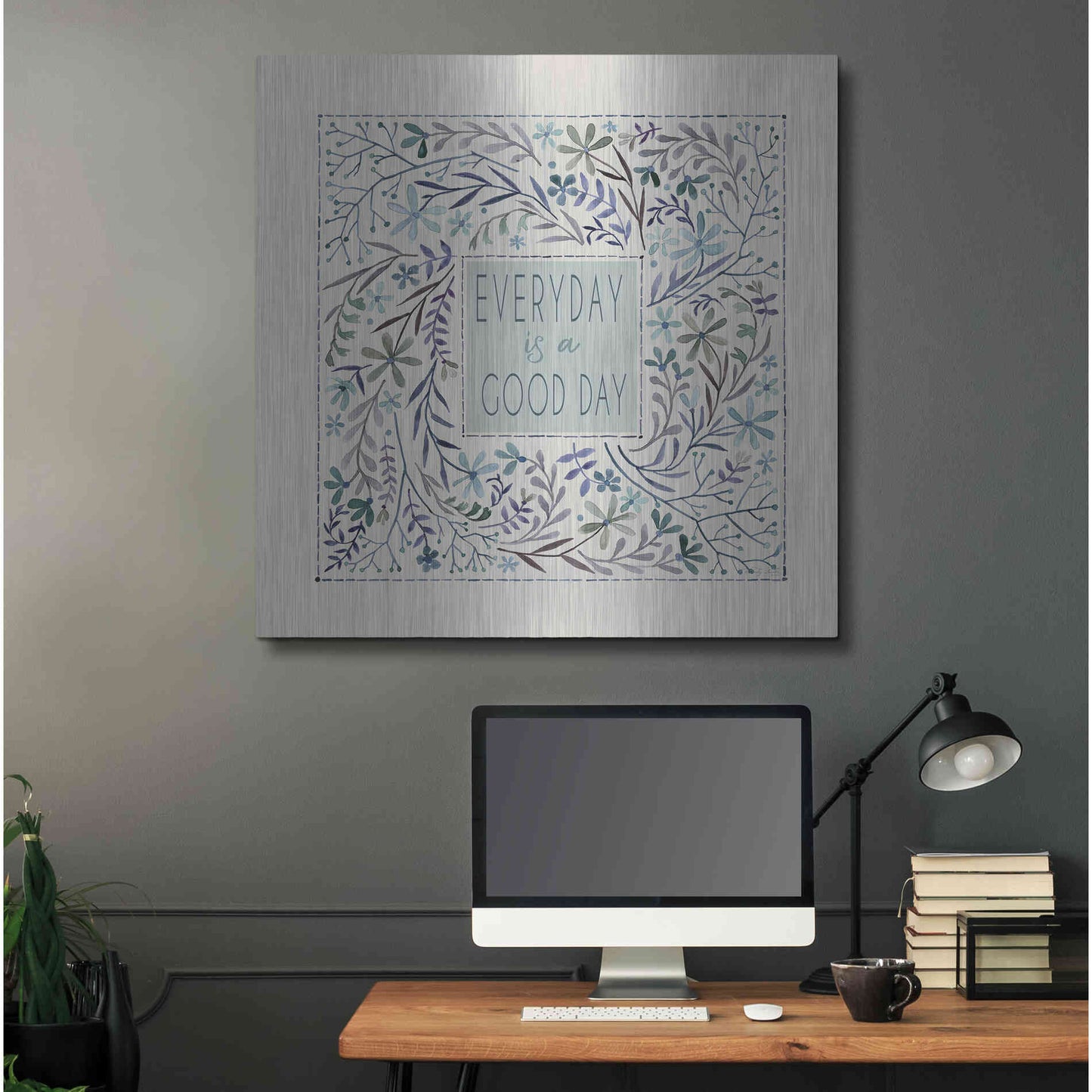Luxe Metal Art 'Every Day is a Good Day' by Cindy Jacobs, Metal Wall Art,36x36