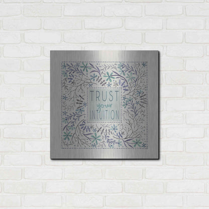 Luxe Metal Art 'Trust Your Intuition' by Cindy Jacobs, Metal Wall Art,24x24
