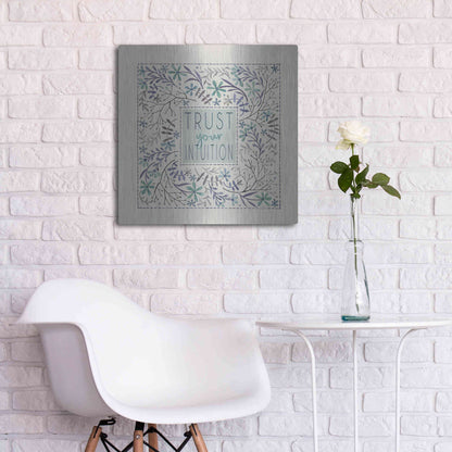 Luxe Metal Art 'Trust Your Intuition' by Cindy Jacobs, Metal Wall Art,24x24