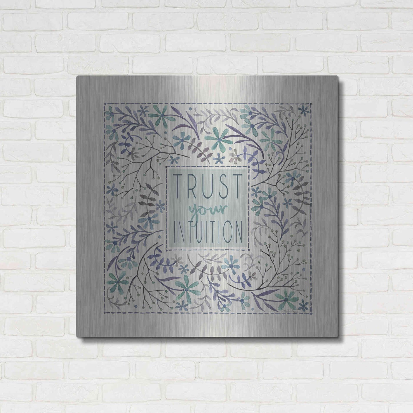 Luxe Metal Art 'Trust Your Intuition' by Cindy Jacobs, Metal Wall Art,36x36