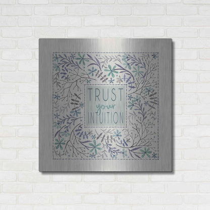 Luxe Metal Art 'Trust Your Intuition' by Cindy Jacobs, Metal Wall Art,36x36