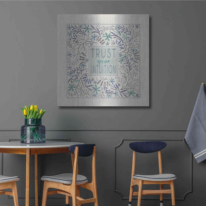 Luxe Metal Art 'Trust Your Intuition' by Cindy Jacobs, Metal Wall Art,36x36