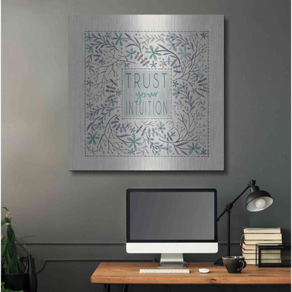 Luxe Metal Art 'Trust Your Intuition' by Cindy Jacobs, Metal Wall Art,36x36