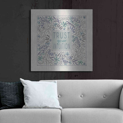 Luxe Metal Art 'Trust Your Intuition' by Cindy Jacobs, Metal Wall Art,36x36