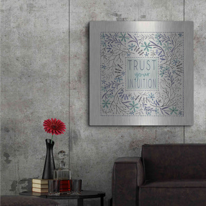 Luxe Metal Art 'Trust Your Intuition' by Cindy Jacobs, Metal Wall Art,36x36