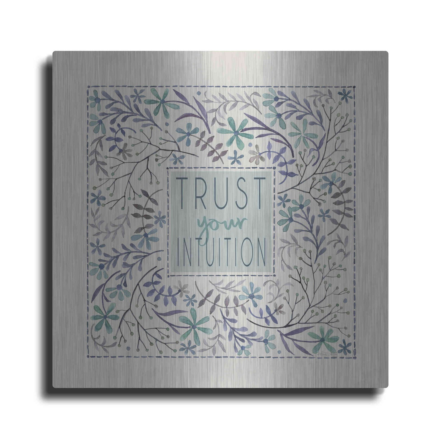 Luxe Metal Art 'Trust Your Intuition' by Cindy Jacobs, Metal Wall Art