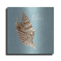 Luxe Metal Art 'Relax Seashell' by Cindy Jacobs, Metal Wall Art