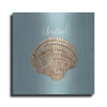 Luxe Metal Art 'Unwind Seashell' by Cindy Jacobs, Metal Wall Art