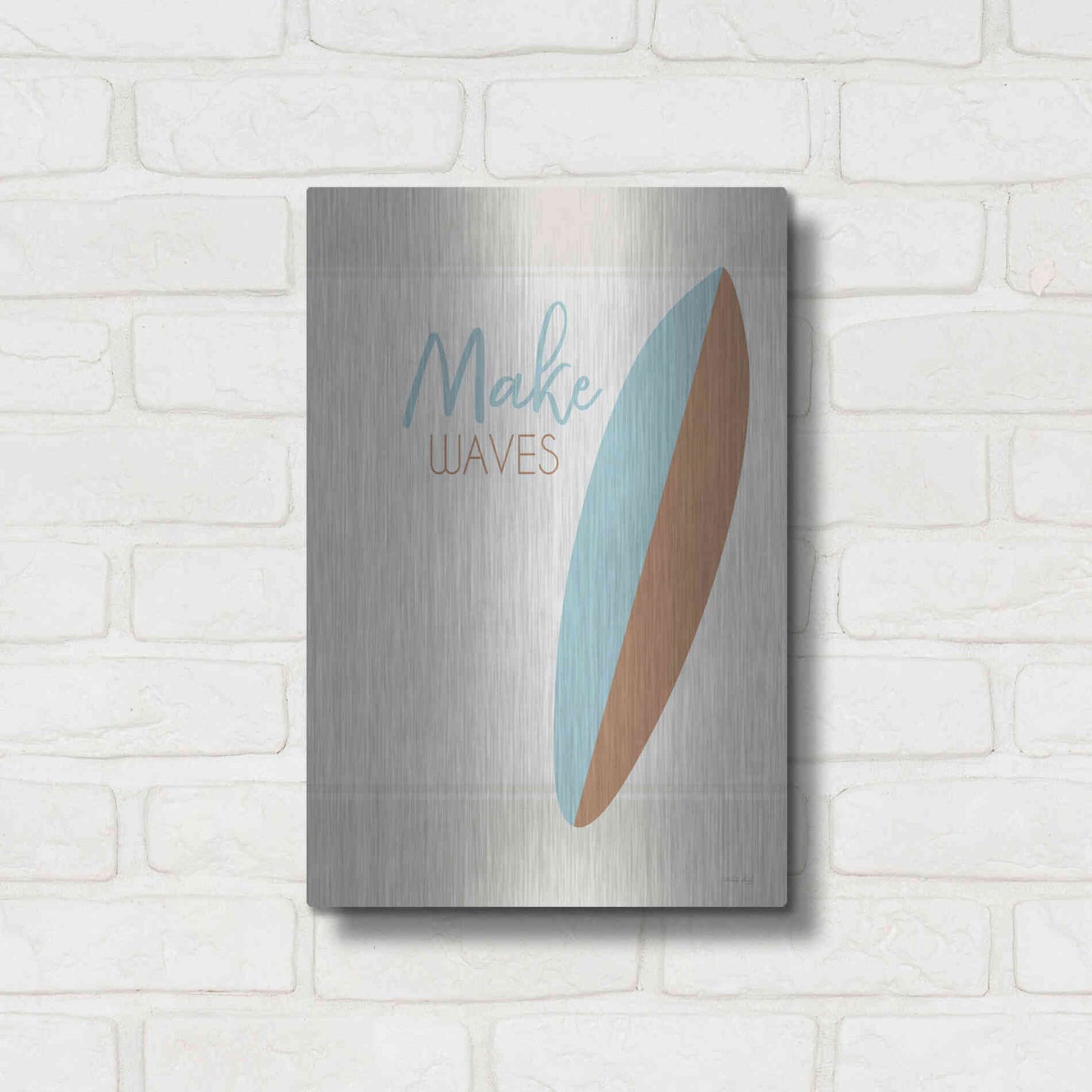 Luxe Metal Art 'Make Waves' by Cindy Jacobs, Metal Wall Art,12x16
