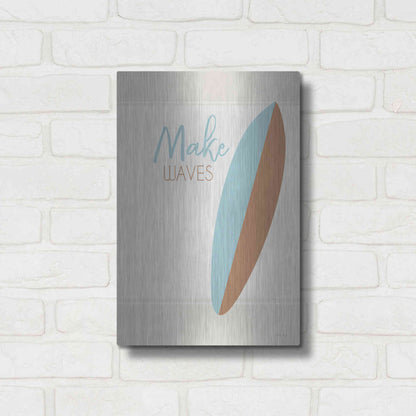 Luxe Metal Art 'Make Waves' by Cindy Jacobs, Metal Wall Art,12x16