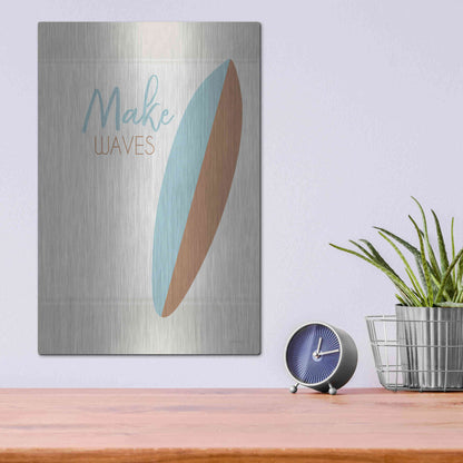 Luxe Metal Art 'Make Waves' by Cindy Jacobs, Metal Wall Art,12x16