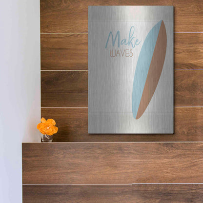Luxe Metal Art 'Make Waves' by Cindy Jacobs, Metal Wall Art,12x16