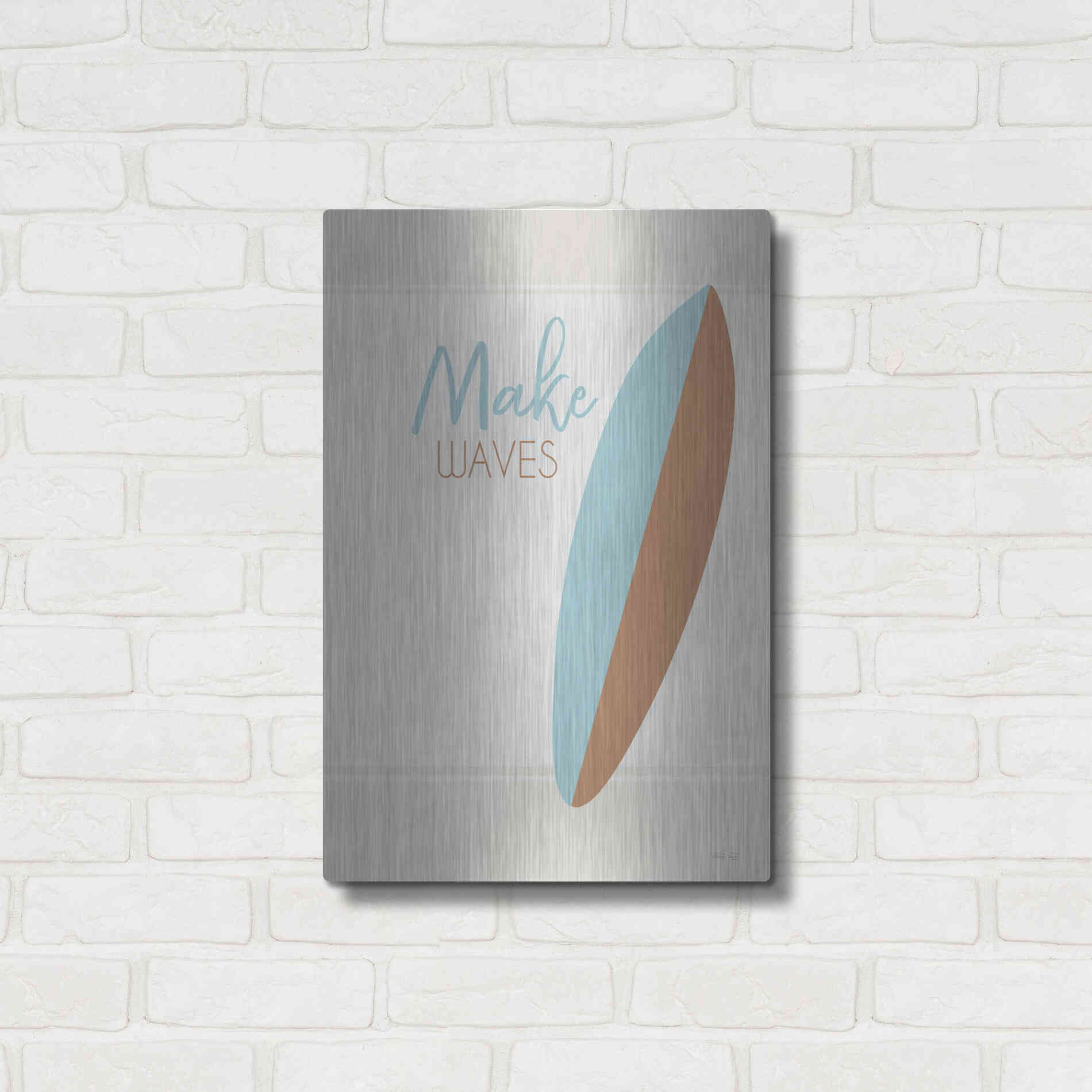 Luxe Metal Art 'Make Waves' by Cindy Jacobs, Metal Wall Art,16x24