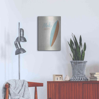 Luxe Metal Art 'Make Waves' by Cindy Jacobs, Metal Wall Art,16x24