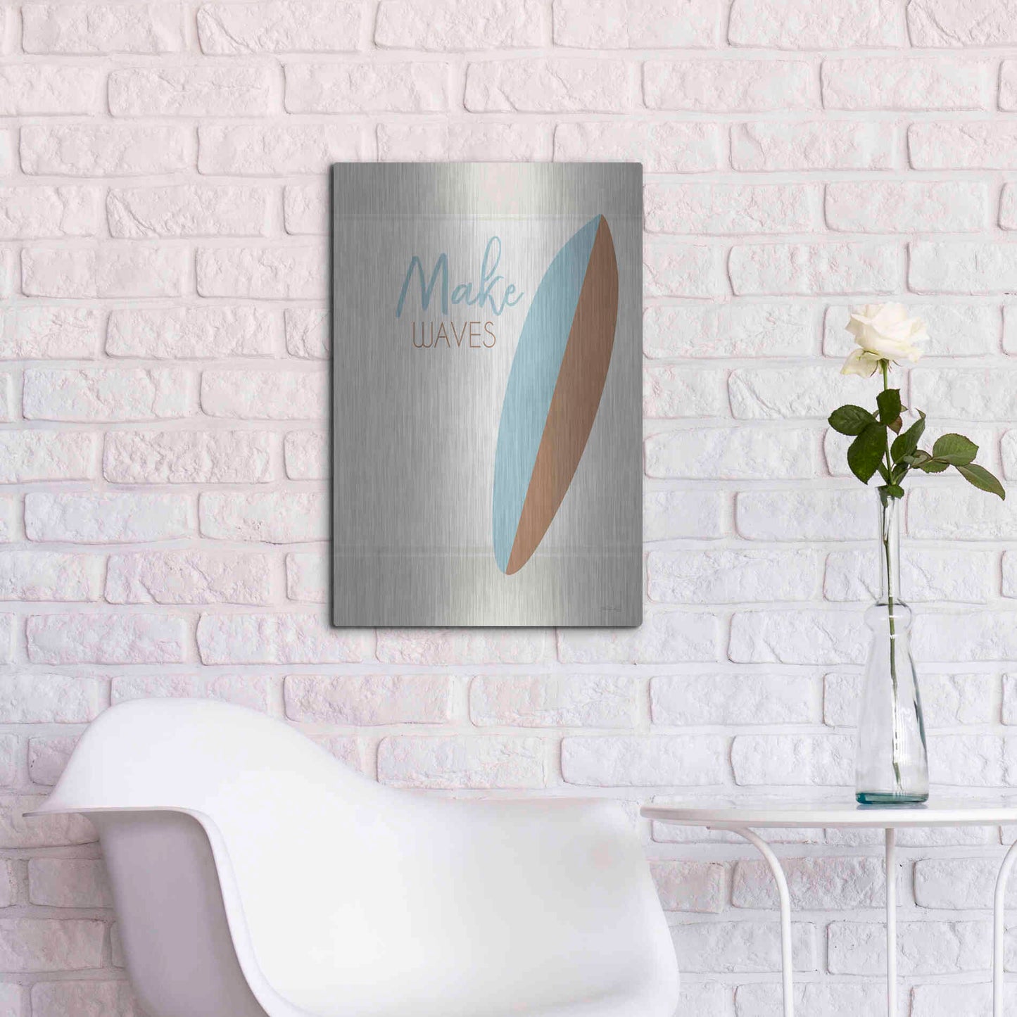 Luxe Metal Art 'Make Waves' by Cindy Jacobs, Metal Wall Art,16x24