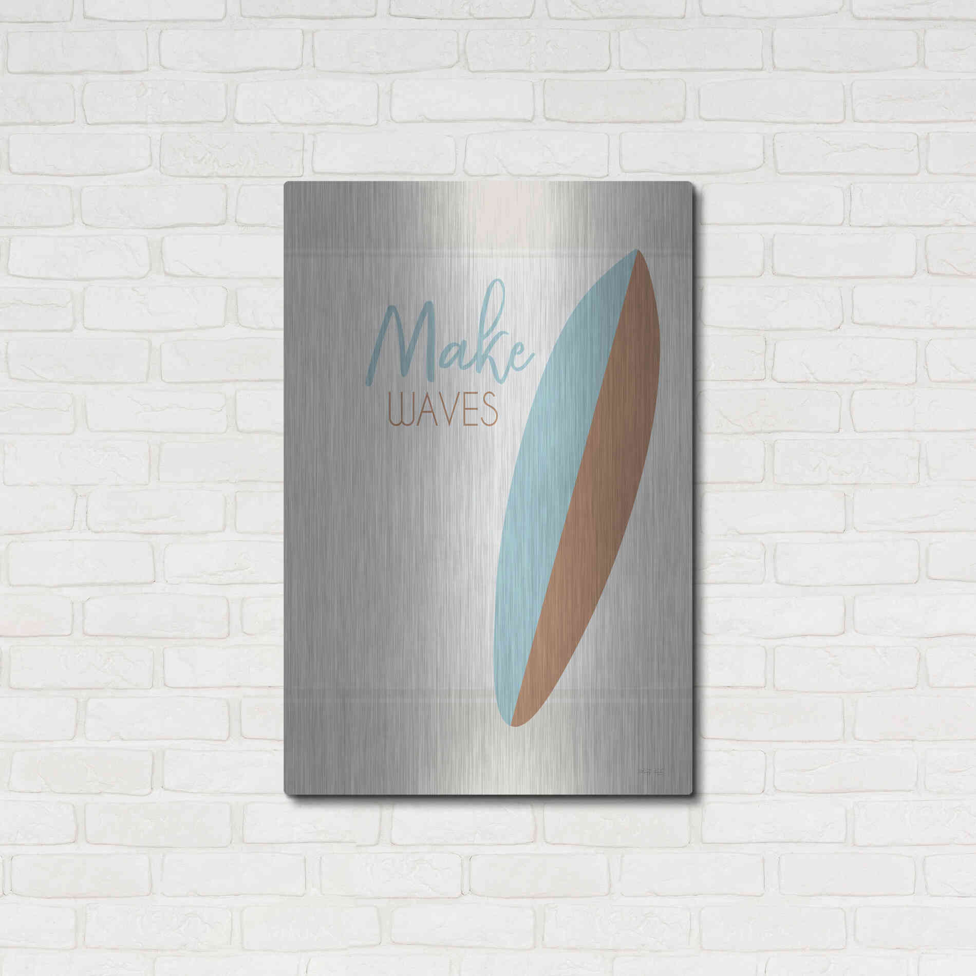 Luxe Metal Art 'Make Waves' by Cindy Jacobs, Metal Wall Art,24x36