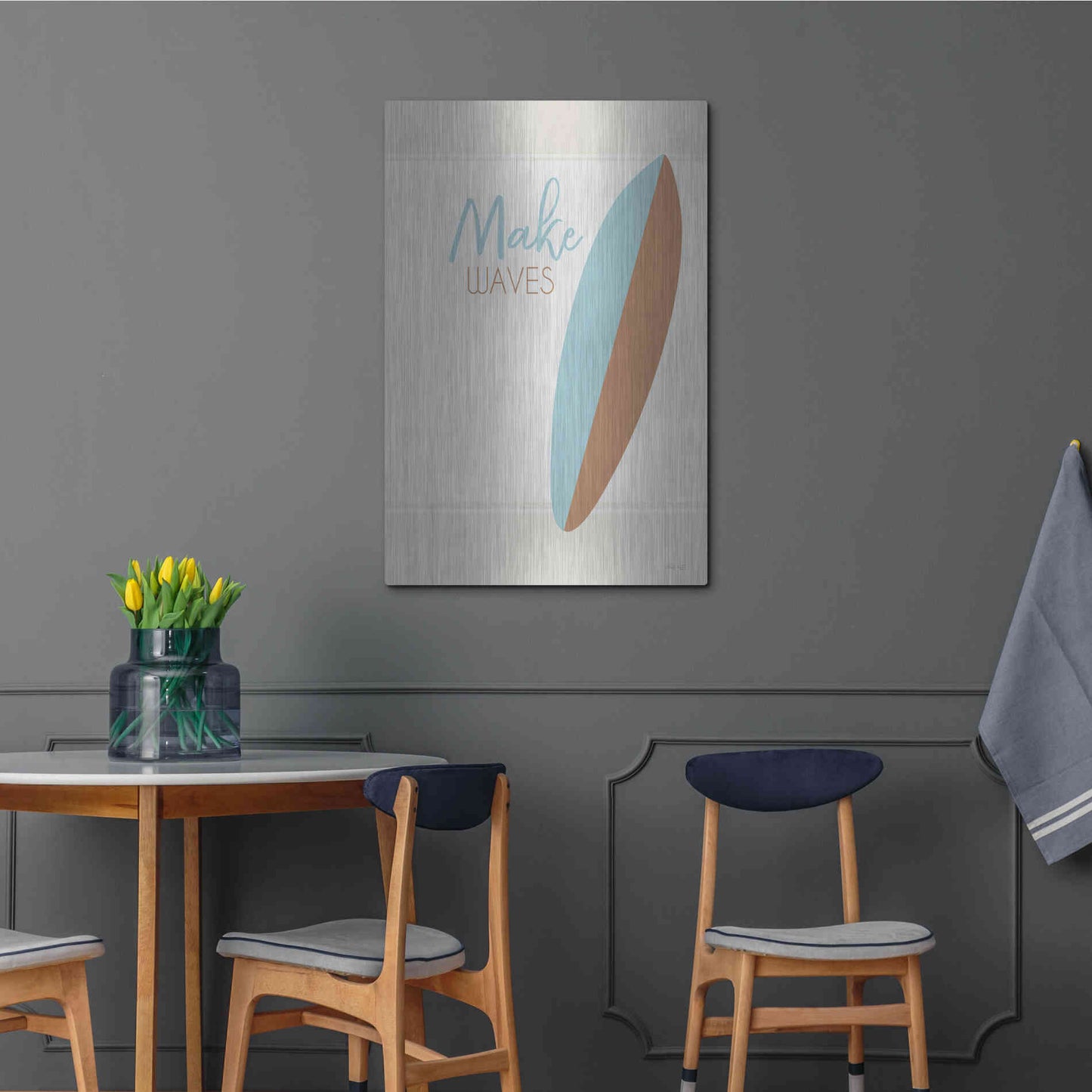Luxe Metal Art 'Make Waves' by Cindy Jacobs, Metal Wall Art,24x36