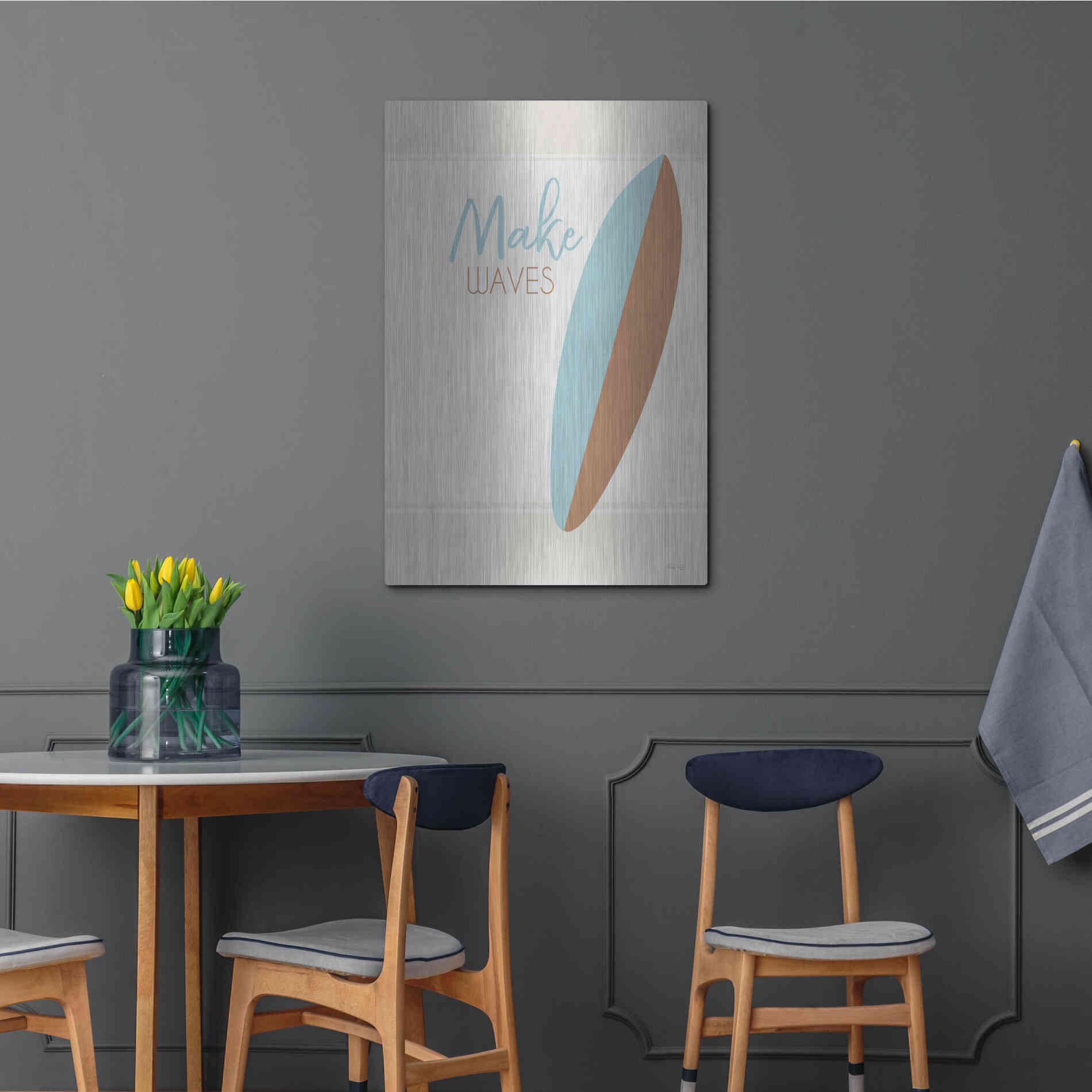 Luxe Metal Art 'Make Waves' by Cindy Jacobs, Metal Wall Art,24x36