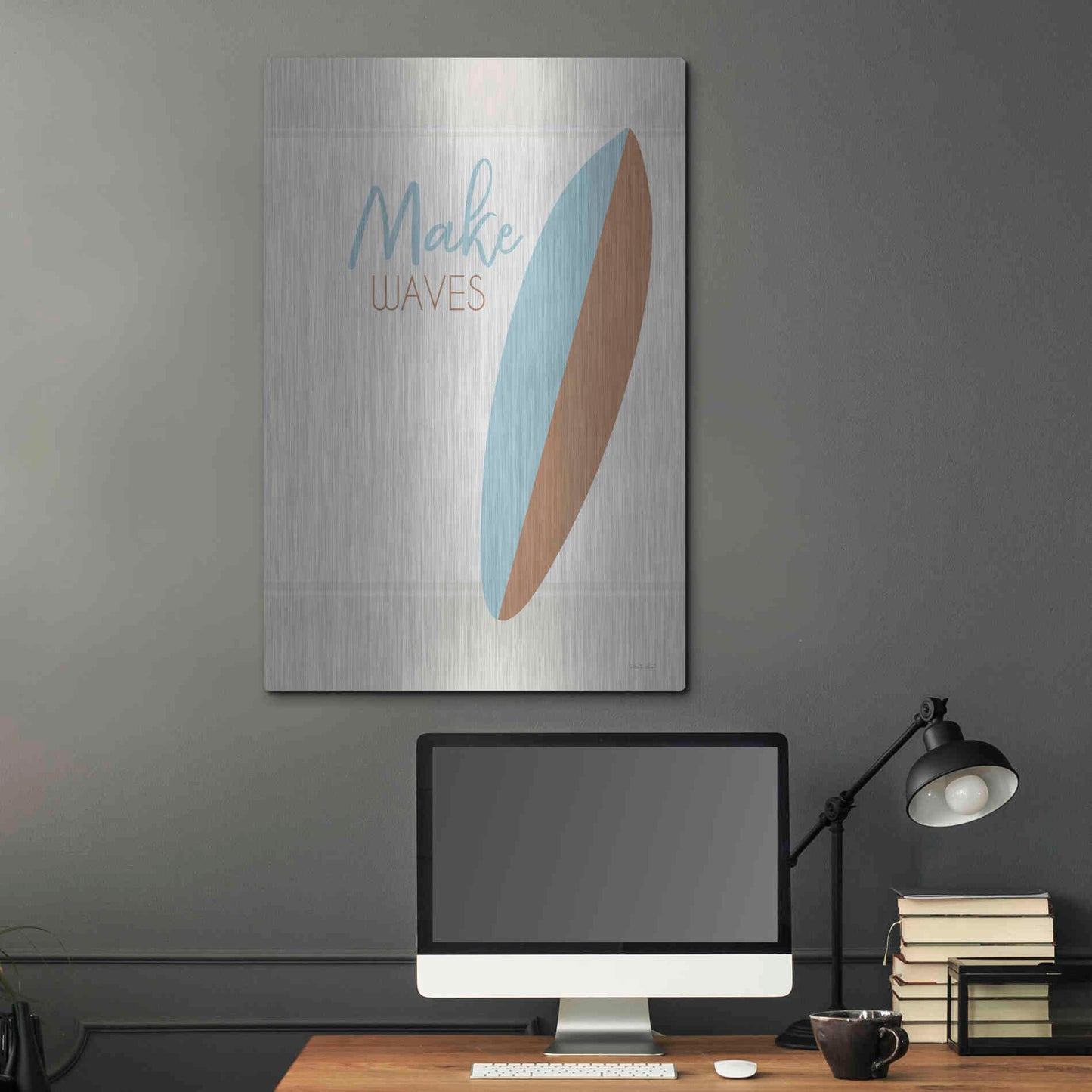 Luxe Metal Art 'Make Waves' by Cindy Jacobs, Metal Wall Art,24x36