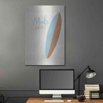 Luxe Metal Art 'Make Waves' by Cindy Jacobs, Metal Wall Art,24x36
