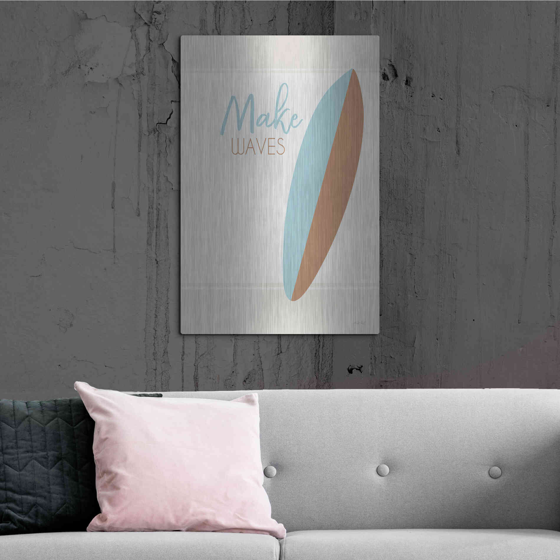 Luxe Metal Art 'Make Waves' by Cindy Jacobs, Metal Wall Art,24x36