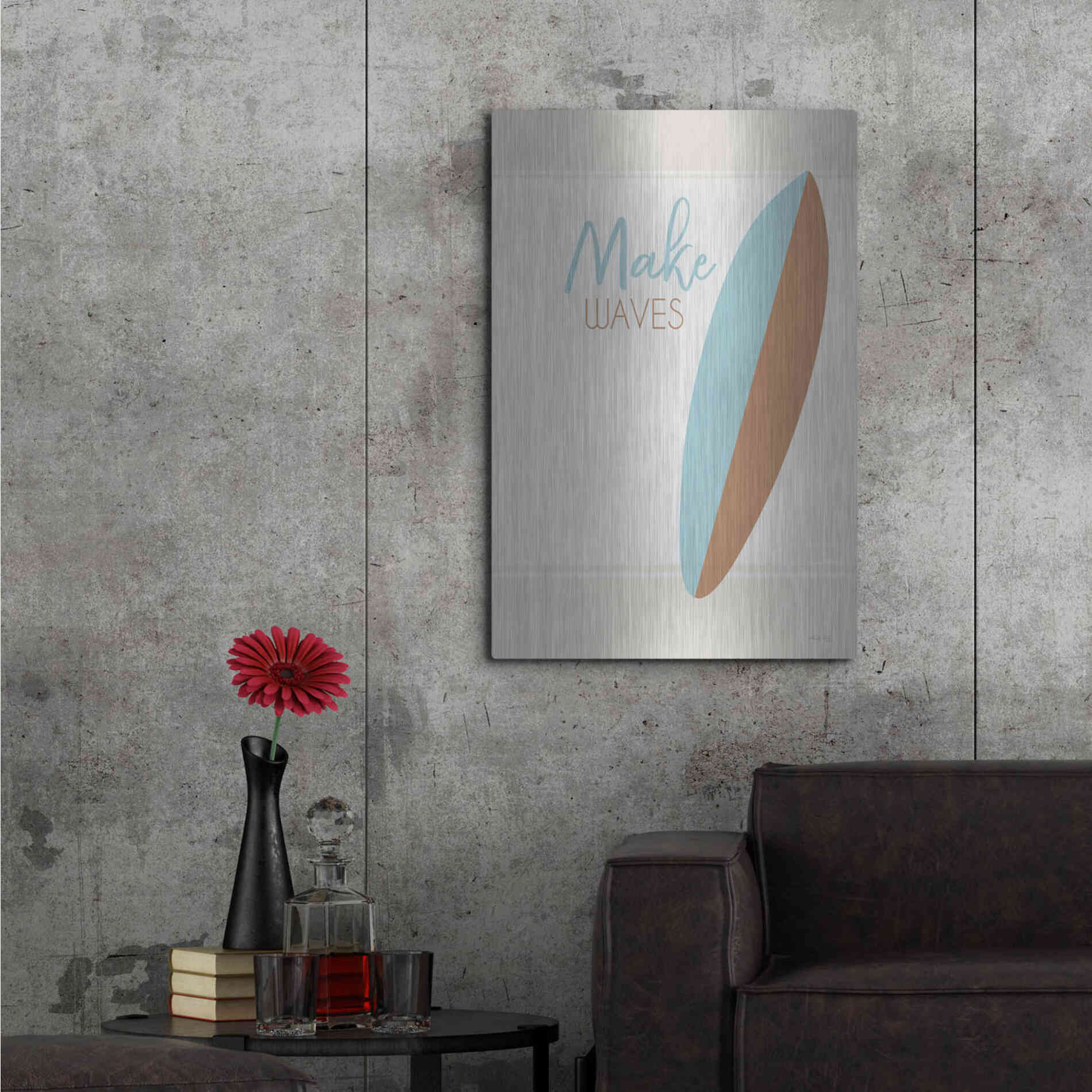 Luxe Metal Art 'Make Waves' by Cindy Jacobs, Metal Wall Art,24x36
