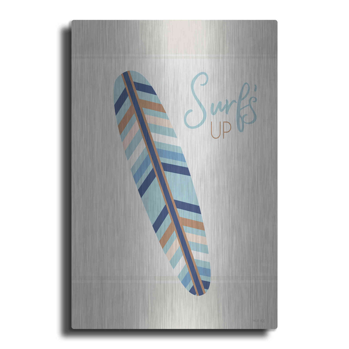 Luxe Metal Art 'Surf's Up' by Cindy Jacobs, Metal Wall Art
