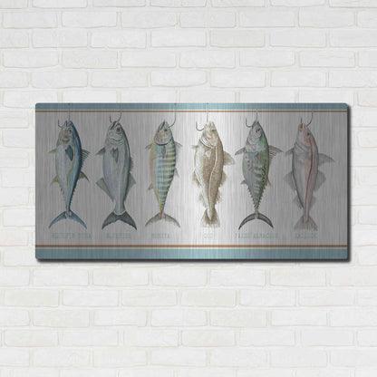 Luxe Metal Art 'Bunch of Fish' by Cindy Jacobs, Metal Wall Art,48x24