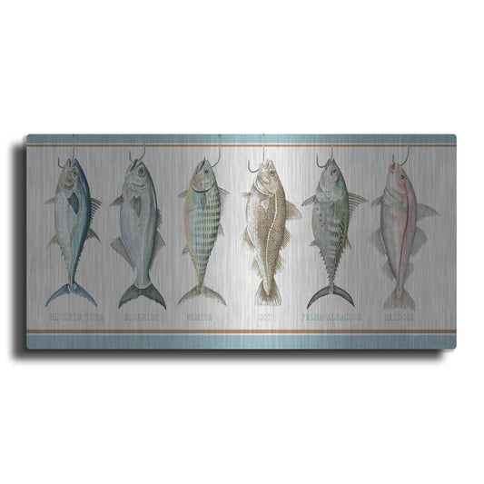 Luxe Metal Art 'Bunch of Fish' by Cindy Jacobs, Metal Wall Art