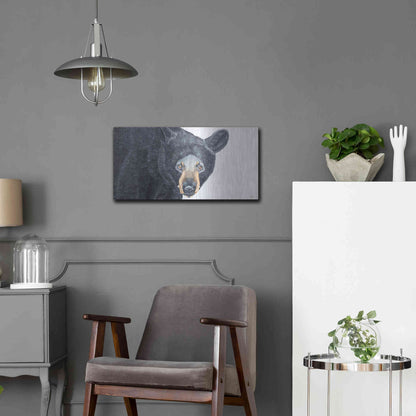 Luxe Metal Art 'Black Bear' by Diane Fifer, Metal Wall Art,24x12