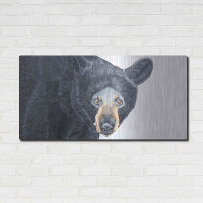 Luxe Metal Art 'Black Bear' by Diane Fifer, Metal Wall Art,48x24