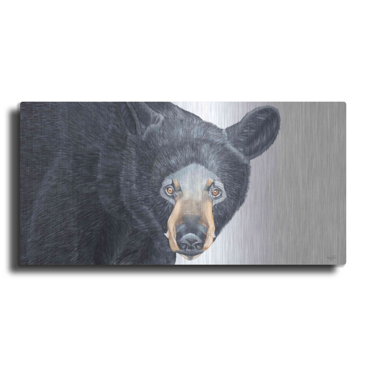 Luxe Metal Art 'Black Bear' by Diane Fifer, Metal Wall Art