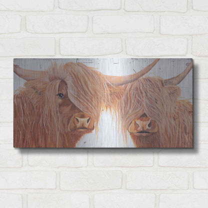Luxe Metal Art 'Highland Pair' by Diane Fifer, Metal Wall Art,24x12